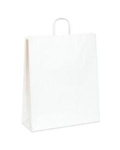 Partners Brand Paper Shopping Bags, 16inW x 6inD x 19 1/4inH, White, Case Of 200
