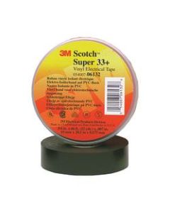 3M 33+ Electrical Tape, 3/4in x 22 Yd., Black, Pack Of 10