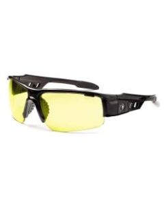 Ergodyne Skullerz Safety Glasses, Dagr, Black Frame, Yellow Lens