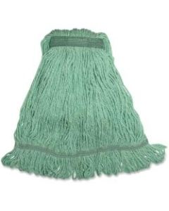 Genuine Joe Narrow Band Medium Mophead, Green, GJOMGR1BEA - Synthetic Fiber, Rayon, Cotton