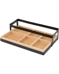 Vertiflex Tabletop Condiment Caddy - 6 Compartment(s) - 3.3in Height x 14in Width9.5in Length - Tabletop - Black, Brown - 1 Each