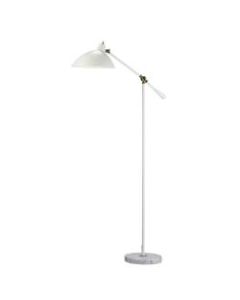 Adesso Peggy Floor Lamp, 59 1/2inH, White Shade/White Base