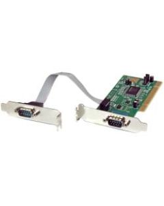 StarTech.com 2 Port PCI Low Profile RS232 Serial Adapter Card with 16550 UART - Low Profile 2 Port 16550 Serial PCI Card - Serial adapter - PCI - serial - 2 ports