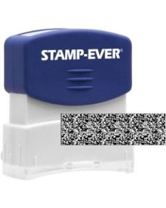 Stamp-Ever Pre-inked Security Block Stamp - 1.69in Impression Width x 0.56in Impression Length - 50000 Impression(s) - Blue - 1 Each