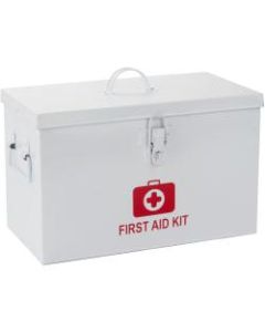 Mind Reader First Aid Storage Container, 9-1/2inH x 14-3/16inW x 7-1/8inL, White