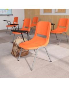 Flash Furniture Ergonomic Shell Chair With Right Handed Flip-Up Tablet Arm, Orange