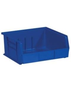 Office Depot Brand Plastic Stack & Hang Bin Storage Boxes, Medium Size, Blue, Case Of 6