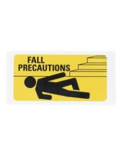 Medline Fall Precaution Labels, 3in x 1 1/2in, Yellow, Pack Of 13,000