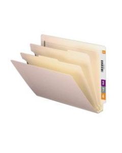 Smead End-Tab Fastener Folders With Dividers, Letter Size, Manila, Box Of 10