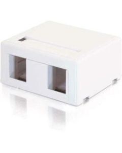 C2G 2-Port Keystone Jack Surface Mount Box - White - 2 x Socket(s) - White