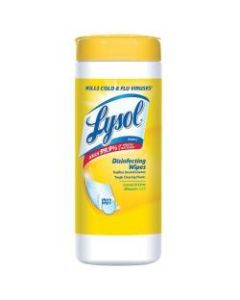 Lysol Disinfecting Wipes, Lemon & Lime Blossom Scent, Tub Of 35