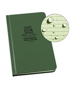 Rite in the Rain Hardcover Notebook, 4 3/4in x 7 1/2in, Universal Rule, 160 Pages (80 Sheets), Green