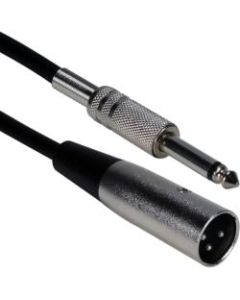 QVS 25ft XLR Male to 1/4 Male Audio Cable - 25 ft 35mm/XLR Audio Cable for Microphone, Guitar, Speaker - First End: 1 x XLR Male Audio - Second End: 1 x 6.35mm Male Audio