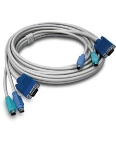 TRENDnet PS2 VGA Combo KVM Male to Male Cable, 10 Feet, Connect with TRENDnet KVM Switches, Keyboard & Mouse: PS/2 type 6-pin mini Din. Monitor: 15-pin HDDB type, TK-C10 - 10-feet KVM cable