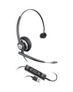 Plantronics Corded Headset with USB Connection - Mono - USB - Wired - Over-the-head - Monaural - Supra-aural - Noise Canceling