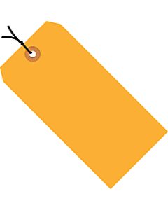 Office Depot Brand Fluorescent Prestrung Shipping Tags, #8, 6 1/4in x 3 1/8in, Orange, Box Of 1,000