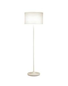 Adesso Oslo Floor Lamp, 60inH, White Shade/White Base