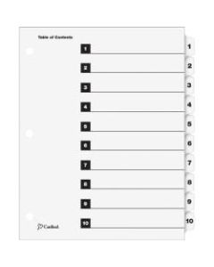 Cardinal OneStep Index System, 1-10 Tab, Clear