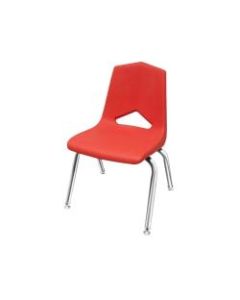 Marco Group MG1100 Series Stacking Chairs, 14-Inch, Red/Chrome, Pack Of 6