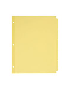 Avery Plain Tab Write-On Dividers, 8 1/2in x 11in, Buff, 5-Tab, Case Of 36