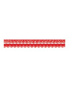 Barker Creek Scalloped-Edge Double-Sided Borders, 2 1/4in x 36in, Happy Cherry, Pack Of 13