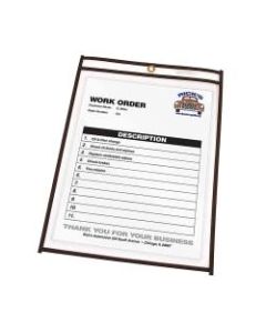 C-Line Stitched Vinyl Shop Ticket Holders, 8 1/2in x 11in, Clear, Box Of 25