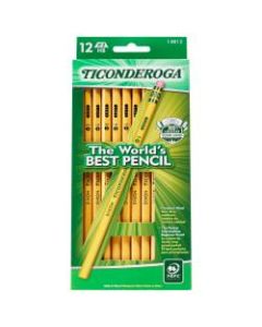 Ticonderoga Pencil, #2 Lead, Soft, Pack of 12