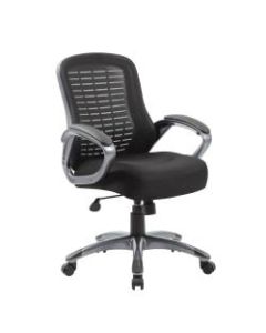 Boss Office Products Ribbed Mesh High-Back Task Chair, Black