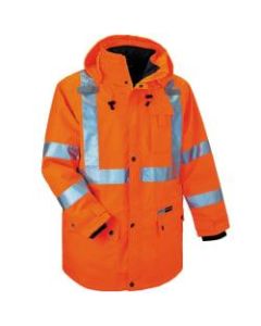 Ergodyne GloWear 8385 Type R Class 3 High-Visibility 4-In-1 Jacket, X-Large, Orange