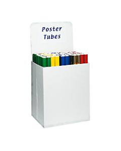 Large 100% Recycled Corrugated Cardboard Floor Bin Displays, 30inH x 24 3/4inW x 18 3/4inD, White, Pack Of 10