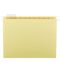 Smead Hanging File Folders, 1/5-Cut Adjustable Tab, Letter Size, Yellow, Box Of 25