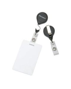 Retractable ID Badge Holder, Black