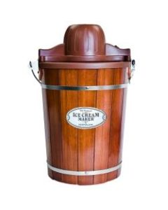 Nostalgia Electrics 6-Qt Wood Bucket Ice Cream Maker, Woodgrain