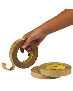 3M 950 Adhesive Transfer Tape, Hand Rolls, 1/2in x 60 Yd., Clear, Case Of 72