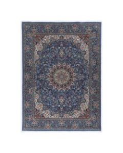 Linon Innova Area Rug, 67inH x 115inW, Riene Blue/Ivory