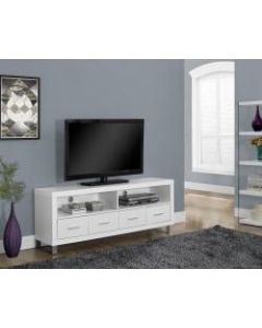Monarch Specialties 4-Drawer TV Stand For TVs Up To 60in, White