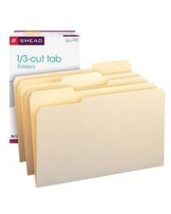 Smead Manila File Folders, Legal Size, 1/3 Cut, Pack Of 100