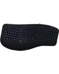 Adesso Tru-Form 150 3-Color Illuminated Ergonomic Keyboard