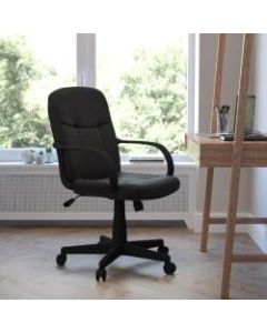 Flash Furniture Glove Vinyl Mid-Back Chair, Black