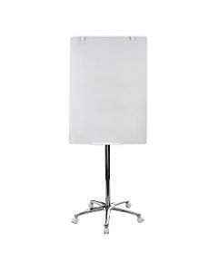 MasterVision Super Value Mobile Floor Easel, Glass, White