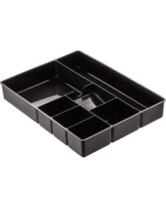 Officemate Plastic 8-Compartment Storage Deep Drawer Organizer Tray, 2 1/4in x 15 1/8in x 11 1/2in, Black