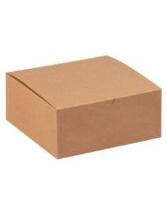 Office Depot Brand Gift Boxes, 8inL x 8inW x 3 1/2inH, 100% Recycled, Kraft, Case Of 100
