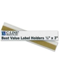 C-Line 87607 Removable Adhesive Label Holder - 0.5in x 3in - 50 / Pack"
