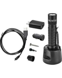 MagLite MAG-TAC LED Rechargeable Flashlight System Plain Bezel - Aluminum - Black