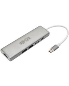 Tripp Lite USB C Docking Station 4k @ 30Hz w/USB Hub HDMI Micro SD Charging, USB Type C, USB-C, USB Type-C - for Notebook/Tablet/Smartphone - 60 W - USB Type C - 2 x USB Ports - HDMI - Thunderbolt - Wired