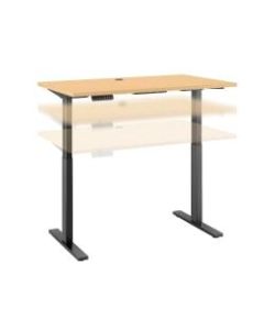 Bush Business Furniture Move 60 Series 48inW x 24inD Height Adjustable Standing Desk, Natural Maple/Black Base, Standard Delivery