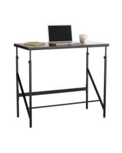 Safco Elevate Laminate/Steel Standing-Height Desk, Walnut/Black