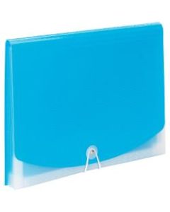 Smead Letter Expanding File - 8 1/2in x 11in - 7 Pocket(s) - 6 Divider(s) - Polypropylene - Multi-colored, Teal, Clear - 1 Each