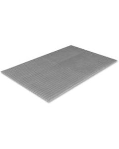 Crown Mats Tuff-Spun Foot-Lover Mat - Cement Floor, Service Counter, Cashiers Station, Warehouse, Industry, Indoor, Mailroom, Floor - 10 ft Length x 36in Width x 0.38in Thickness - Rectangle - Vinyl, Closed-cell PVC Foamboard - Gray