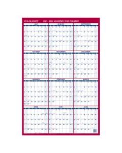 AT-A-GLANCE Vertical Reversible Erasable Academic/Regular-Year Wall Calendar, 36in x 24in, PM210S28